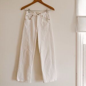 Levi White Ribcage Straight Jeans